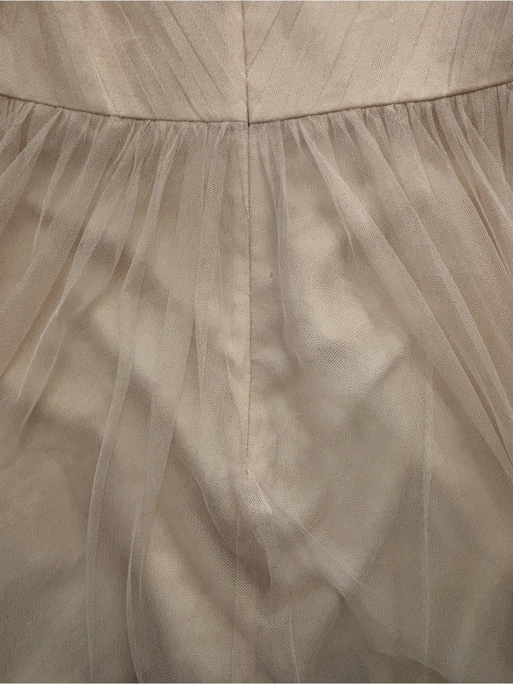 Revelry V-Neck Jamie Tulle Full Length Formal Dress 22 Champagne - Picture 4 of 13